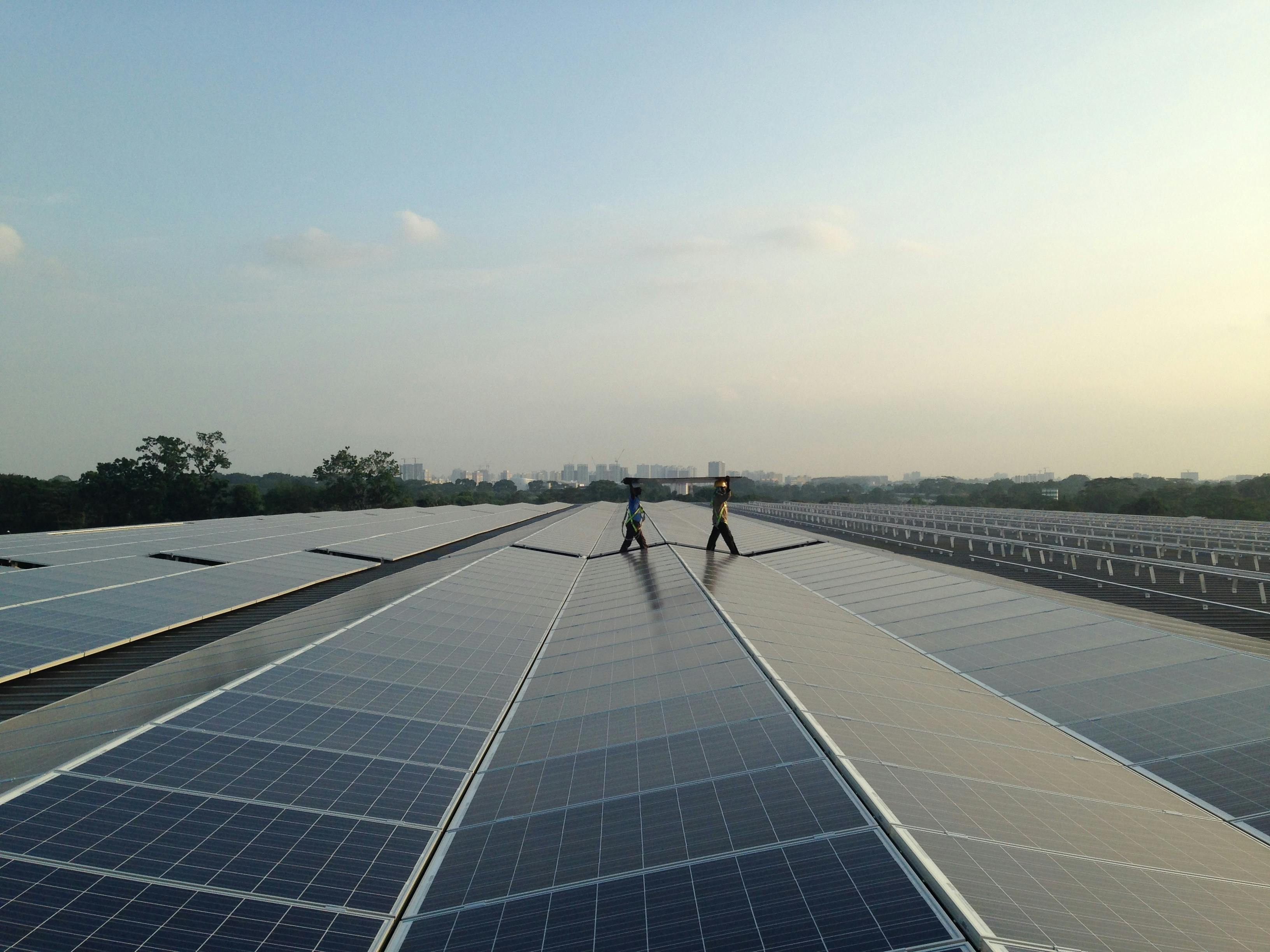 A solar installation in Singapore by LYS Energy Group. Image: LYS Energy