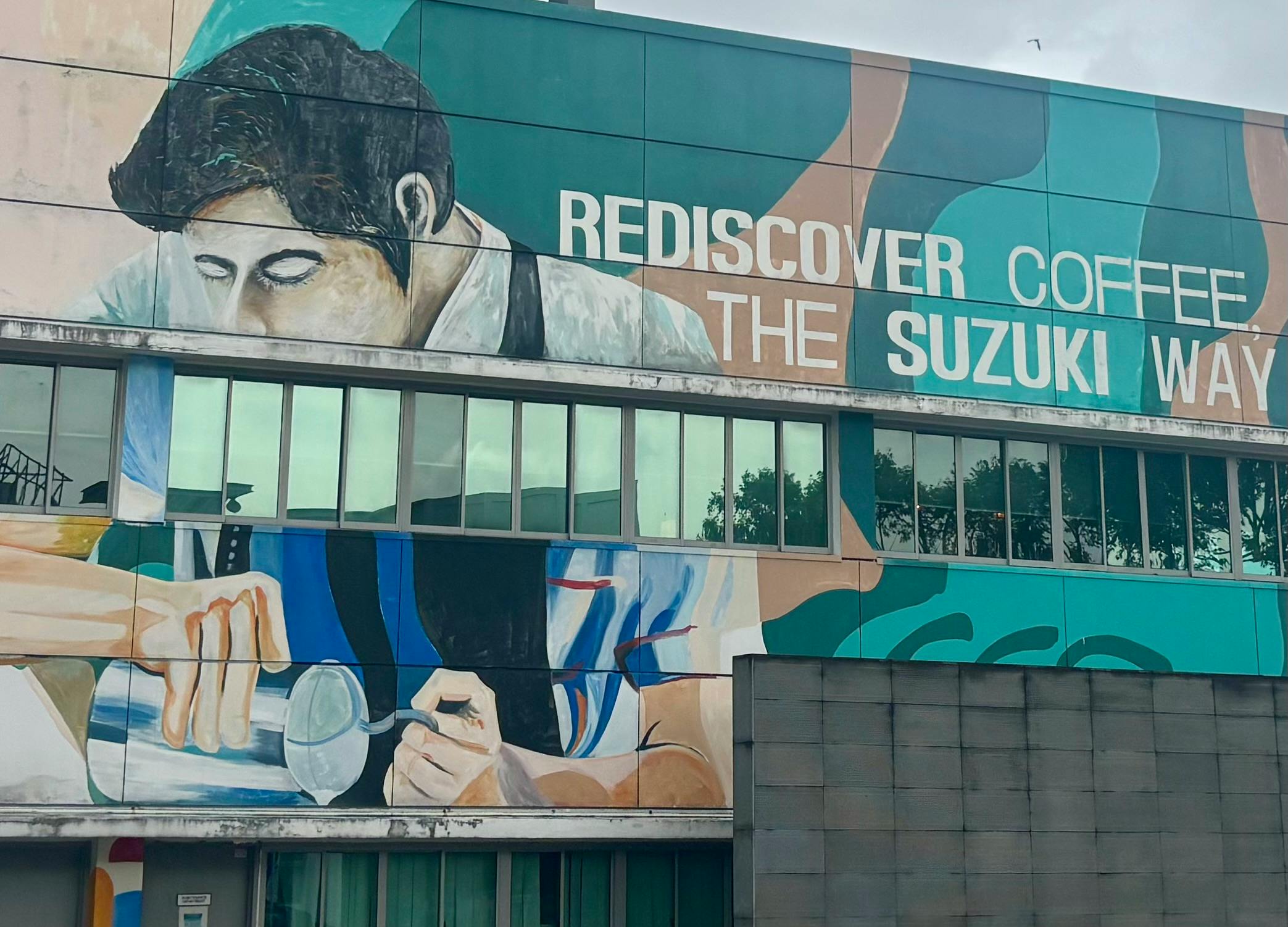 Suzuki coffee mural was painted by one of the brand's baristas