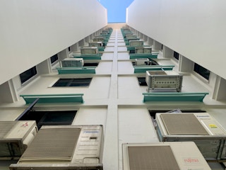 Air-conditioning units on a building in Singapore
