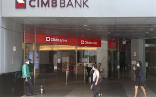 CIMB bank brand in Singapore.