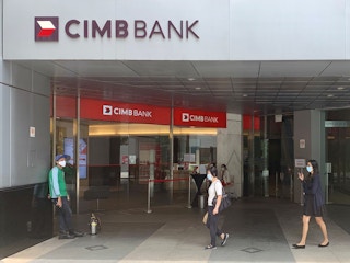 CIMB bank brand in Singapore.