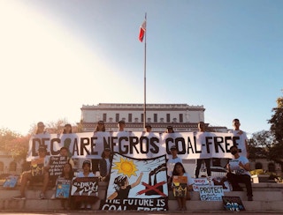 Youth activists in Negros Occidental protest against the construction of coal-fired plants
