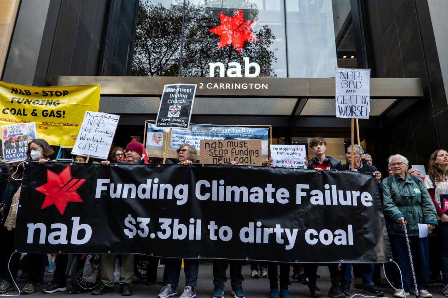 NAB fossil fuel protest