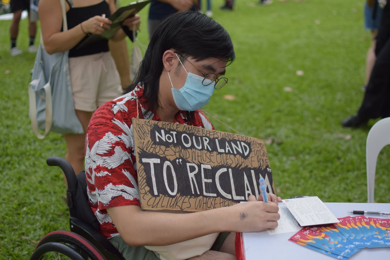 "Not our land to 'reclaim'" - SG Climate Rally