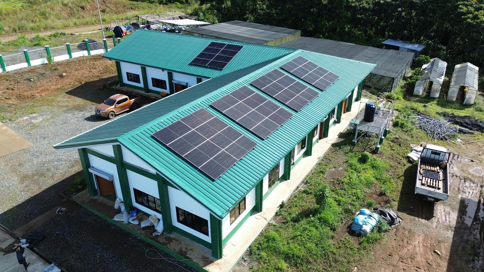 Solar energy now powers the cofee cooperative's factory in Bukidnon