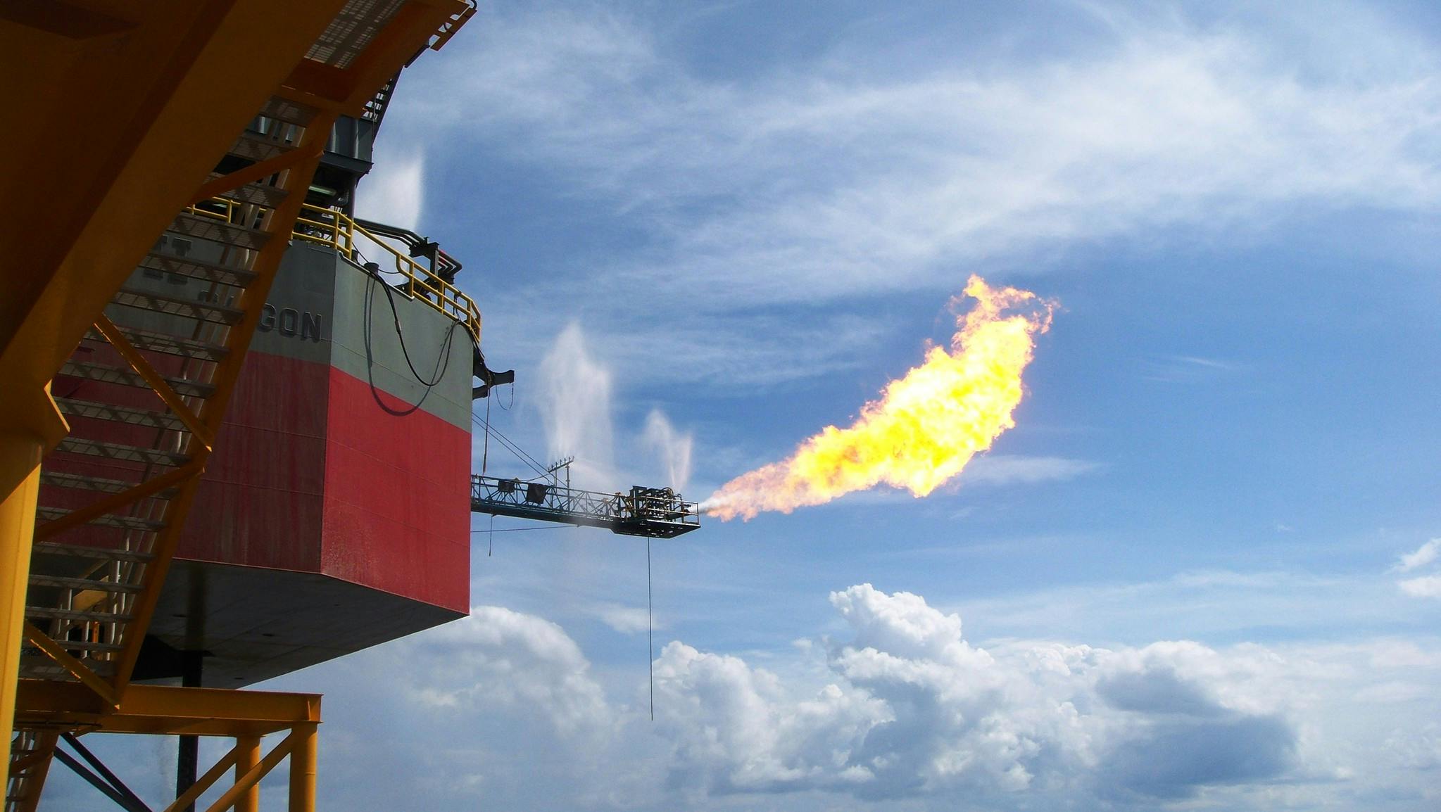 Rong Doi offshore gas flare