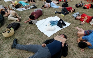 Die-in, Singapore climate rally