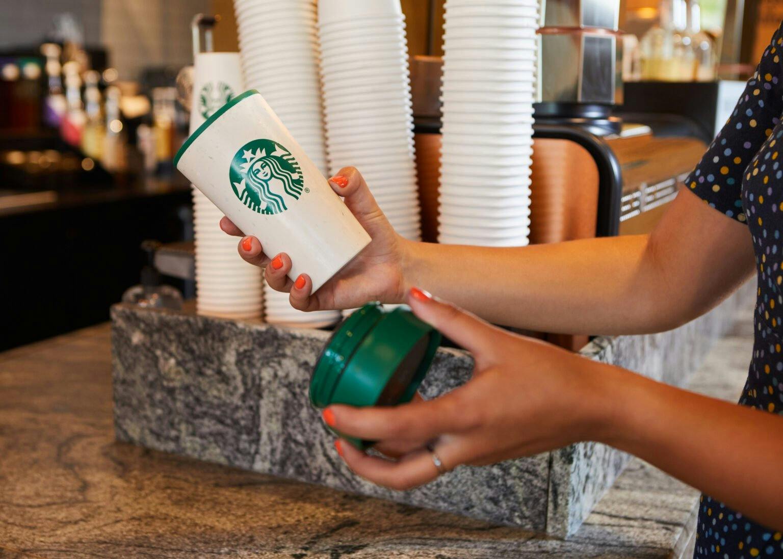 Starbucks reusable cups