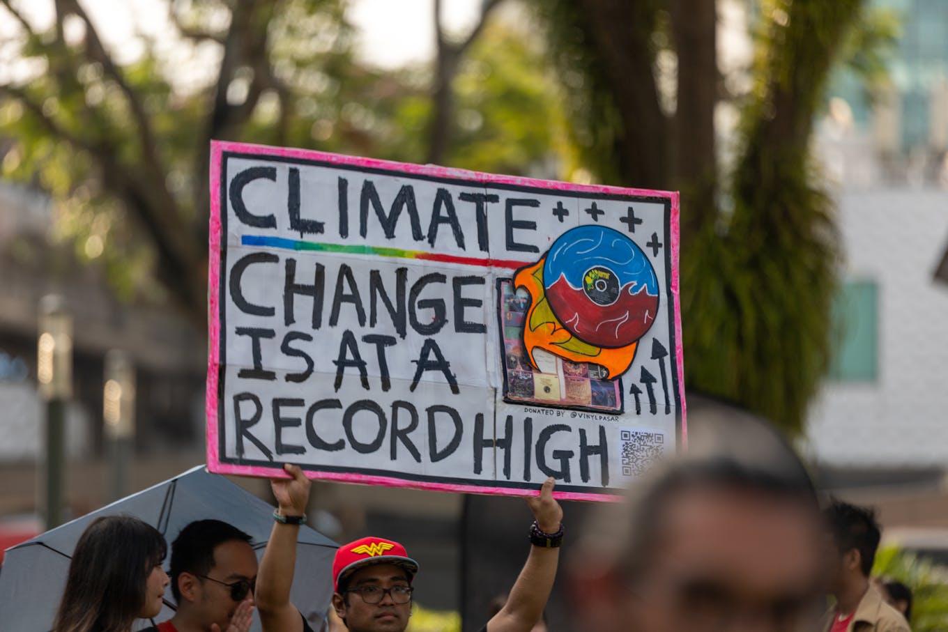 Climate change is at a record high placard - SG Climate Rally 2023