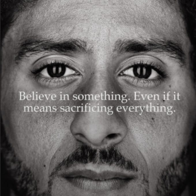 Nike's advertisement featuring American football player Colin Kaepernick