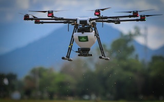drone sprayer IRRI