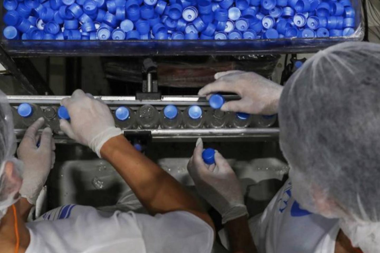 ethanol-based hand sanitisers in a factory in Brazil