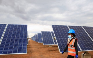 solar panels at Centragrid power plant in Nyabira, Zimbabwe