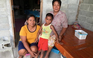 The family of Chai Bunthonglek, a farmer who was killed in 2015 in a community farm in Klong Sai Pattana Thailand