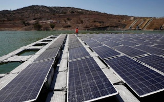 world's first-ever "island" of solar panels Santiago, Chile