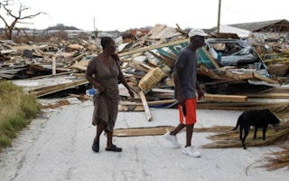 Hurricane Dorian hit the Abaco Islands in Marsh Harbour, Bahamas