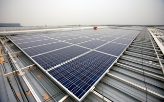 Solar panel installation in Shanghai