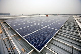 Solar panel installation in Shanghai