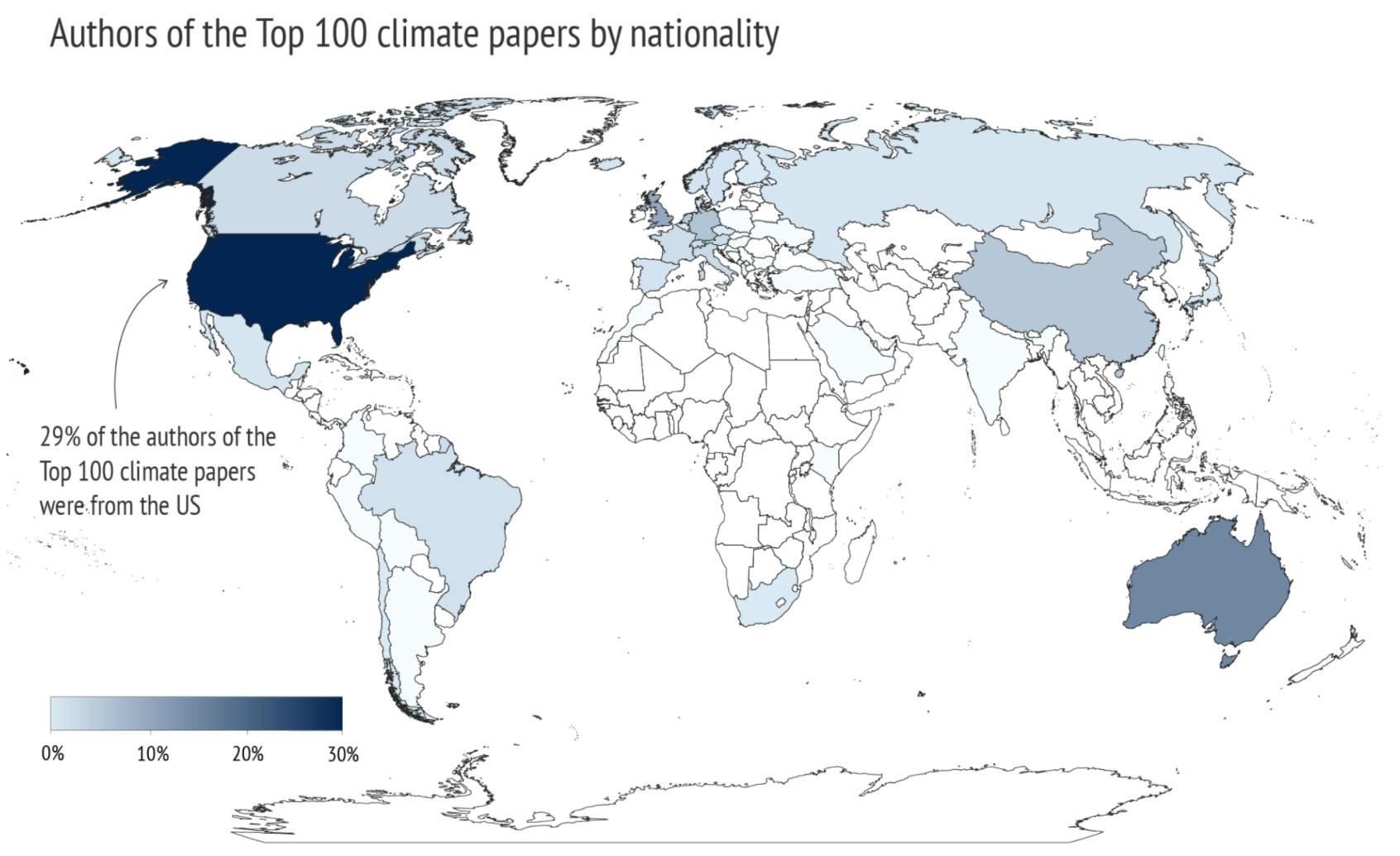 top 100 most cited climate science papers from 2016-20
