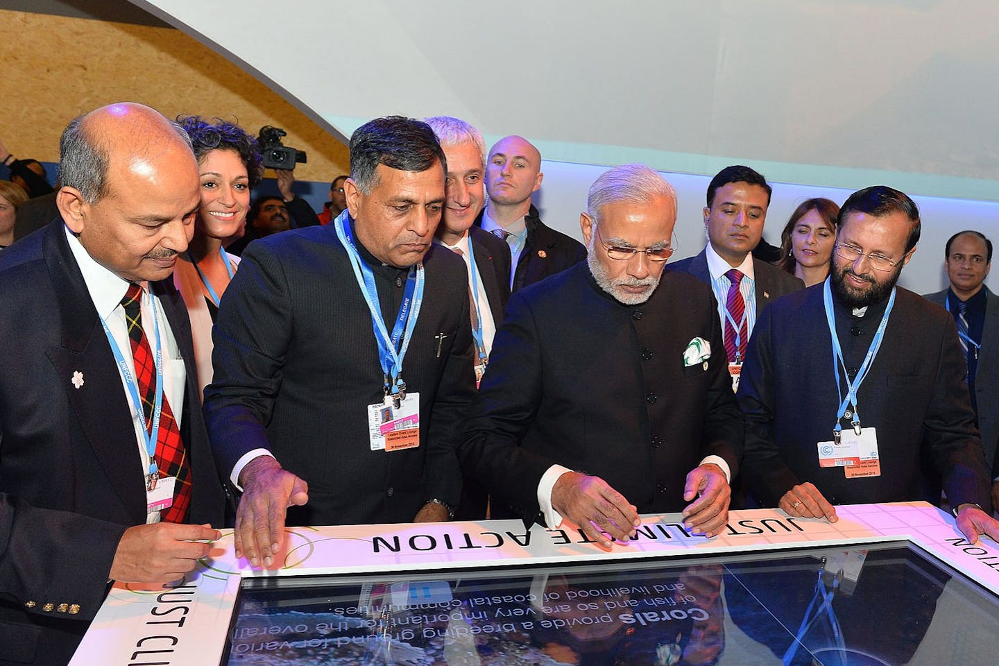 Narendra Modi visiting the India Pavilion