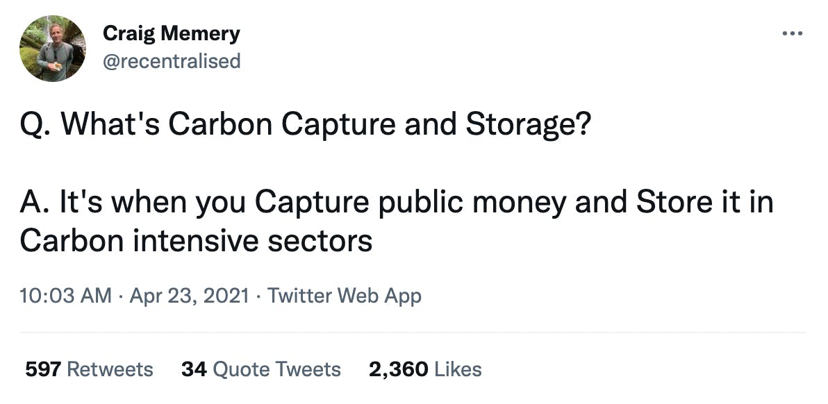 Carbon capture definition by Craig Memery