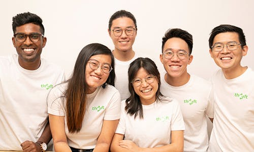 Students for sustainability...Thryft founders Eddie Lim, Chow Jia Yu and Tan Ye Kai