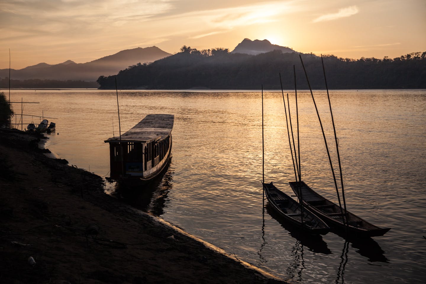 Mekong river at sunset
