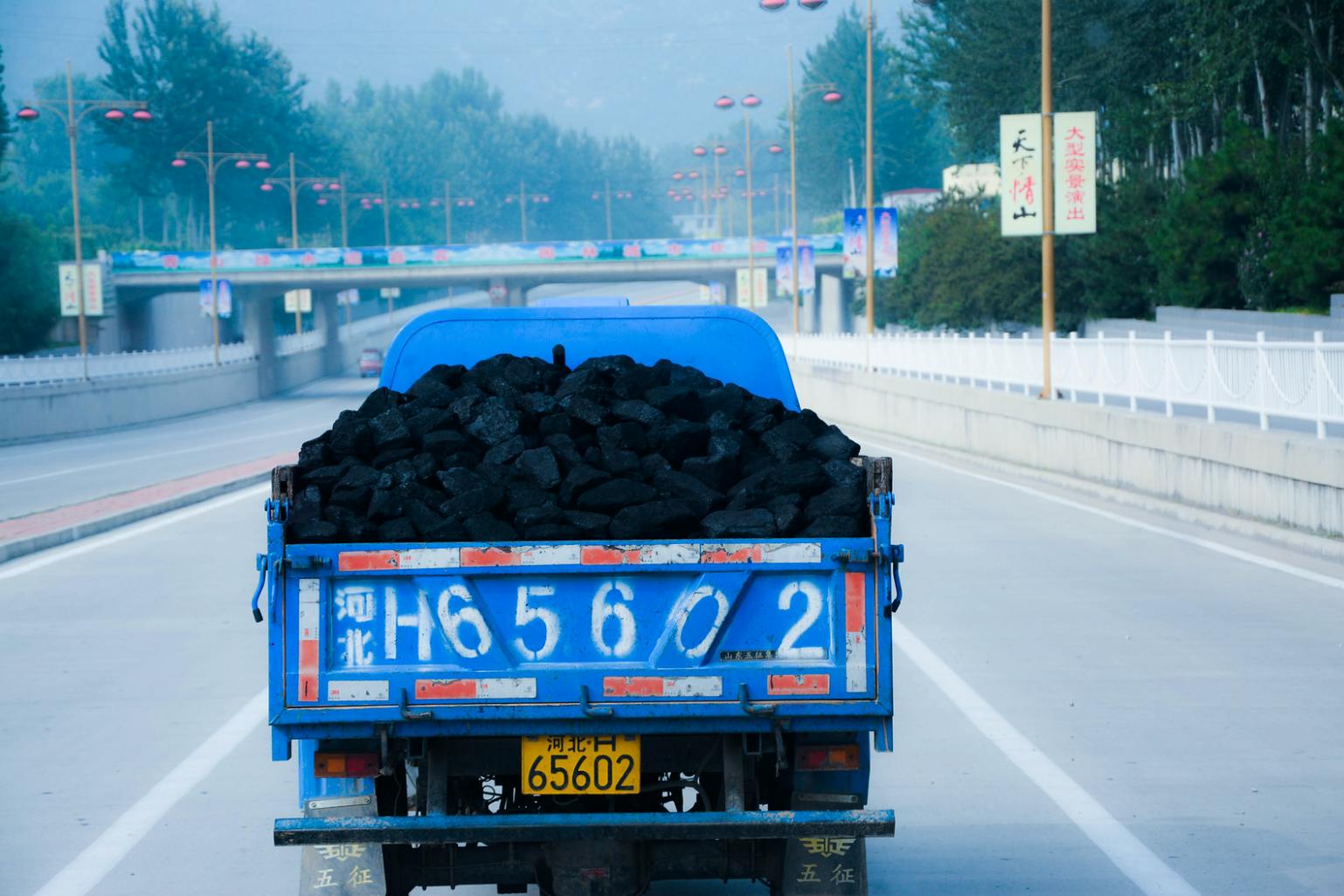 Coal being transported in China