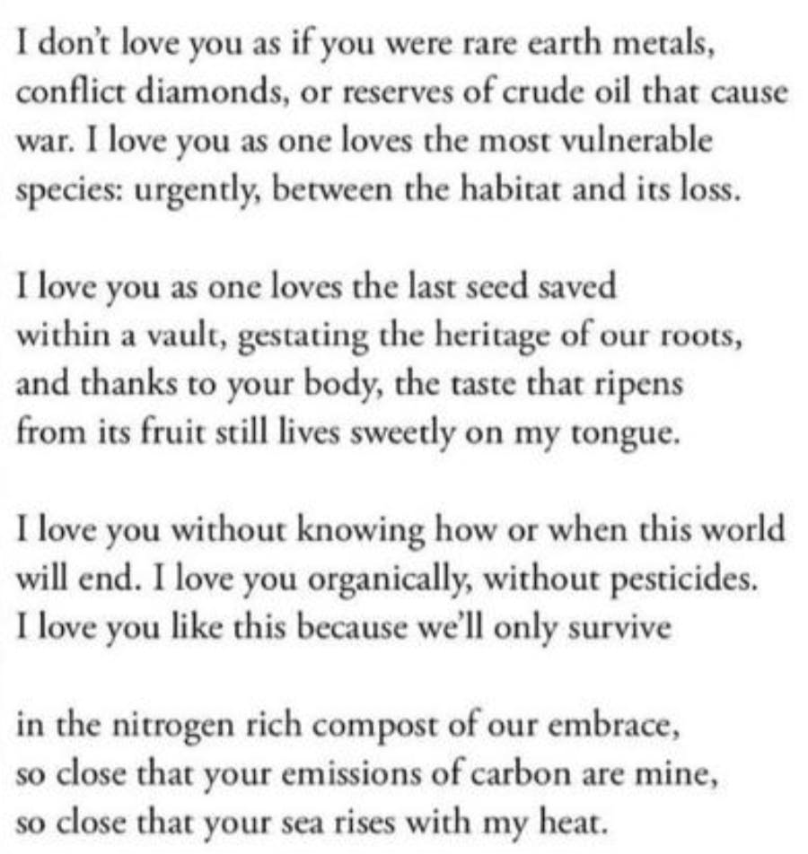 Love in the time of climate change