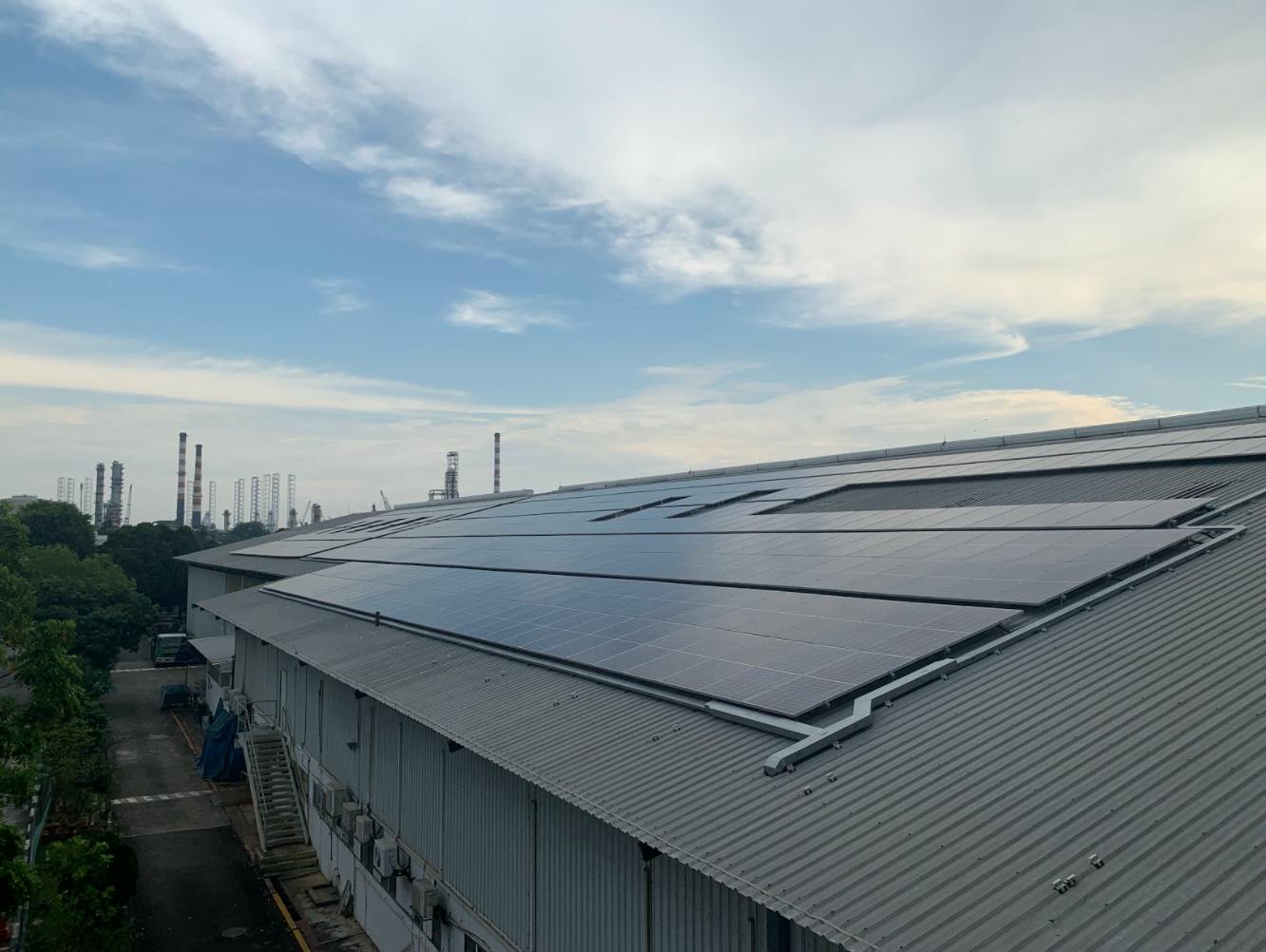 A solar rooftop in Tuas, Singapore