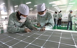 Solar engineers in China.