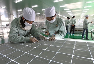 Solar engineers in China.