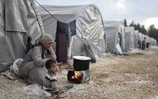 A Syrian refugee camp