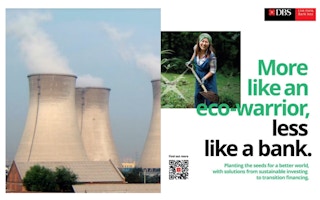 DBS ad campaign and coal plant