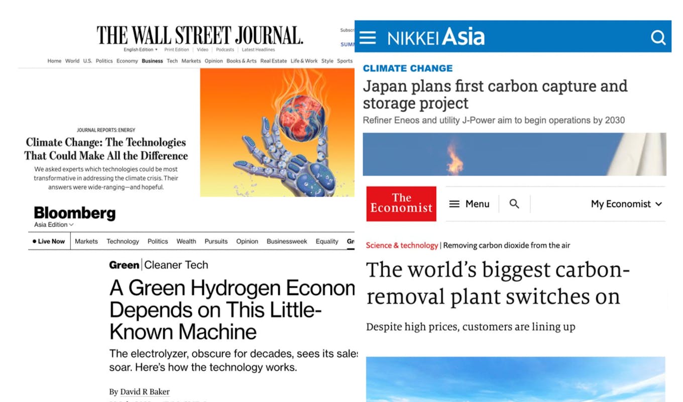 stories about climate solutions in the international press
