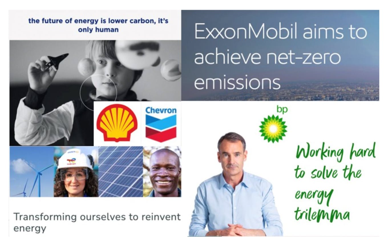 Energy supermajors green claims