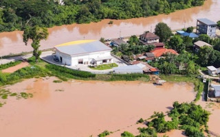 A flooded village