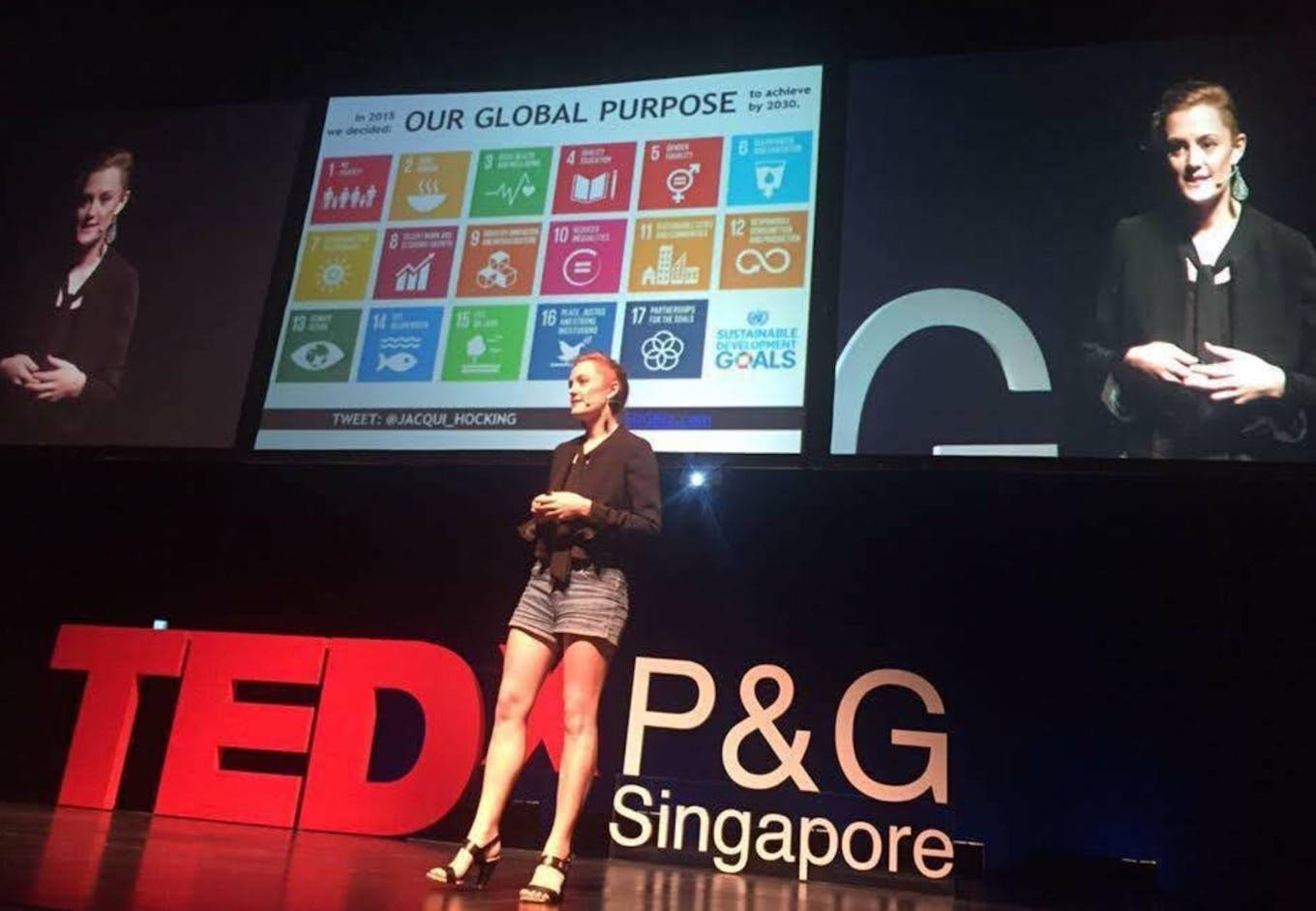 Jacqui Hocking speaking at TedX