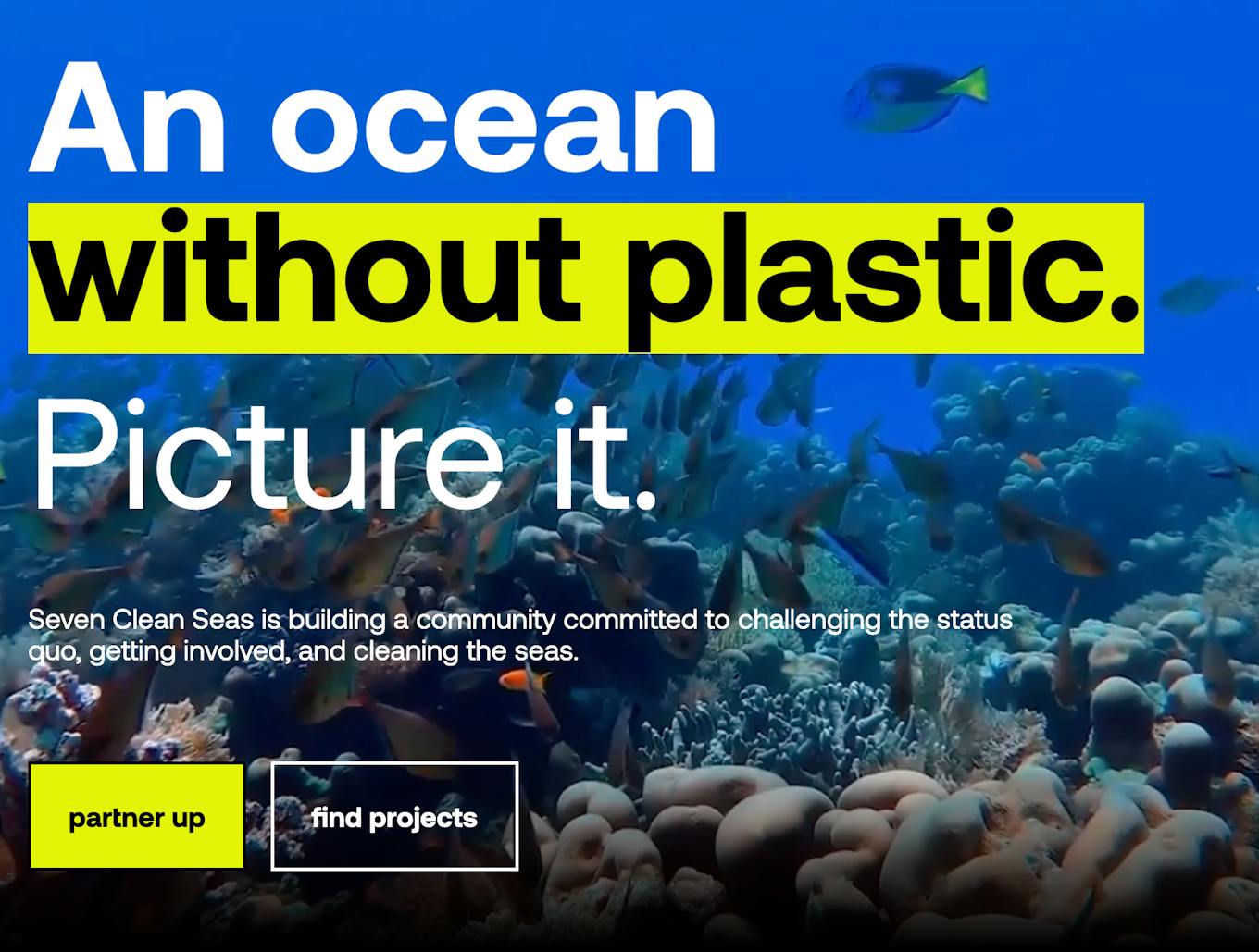 Seven Clean Seas website
