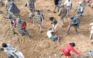 Villagers protesting against a proposed steel plant in the Indian state of Odisha were attacked by thugs believed to have been hired by a steel company.