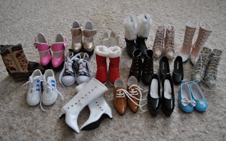 A shoe collection in an average household.