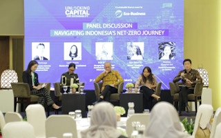 Unlocking Capital for Sustainability Indonesia panellists at the Pullman Hotel in Jakarta