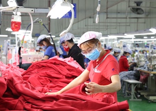 A factory worker in Ho Chi Minh City, Vietnam's commercial capital.