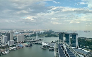 Downtown Singapore, seen from Raffles Place