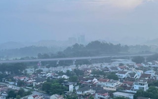 Air pollution spoils the view from a high-rise building in Petaling Jaya, Malaysia