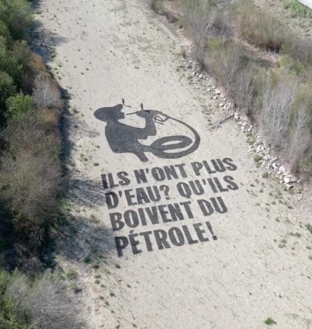 A protest against TotalEnergies in Africa