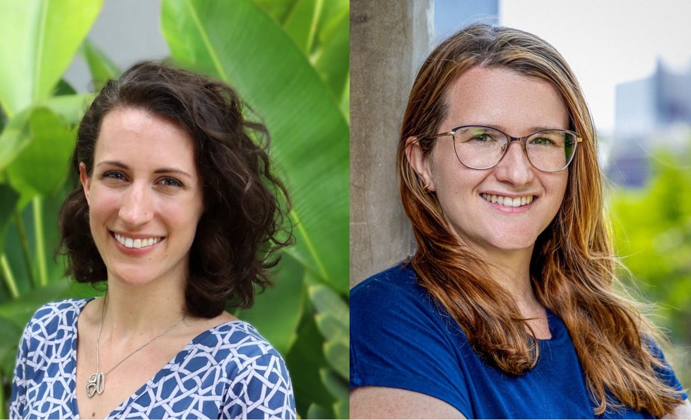 Erin Sweeney (left) and incoming head of programmes Megan Sullivan