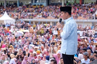 Gibran Rakabuming Raka, the 36-year-old son of President Joko Widodo