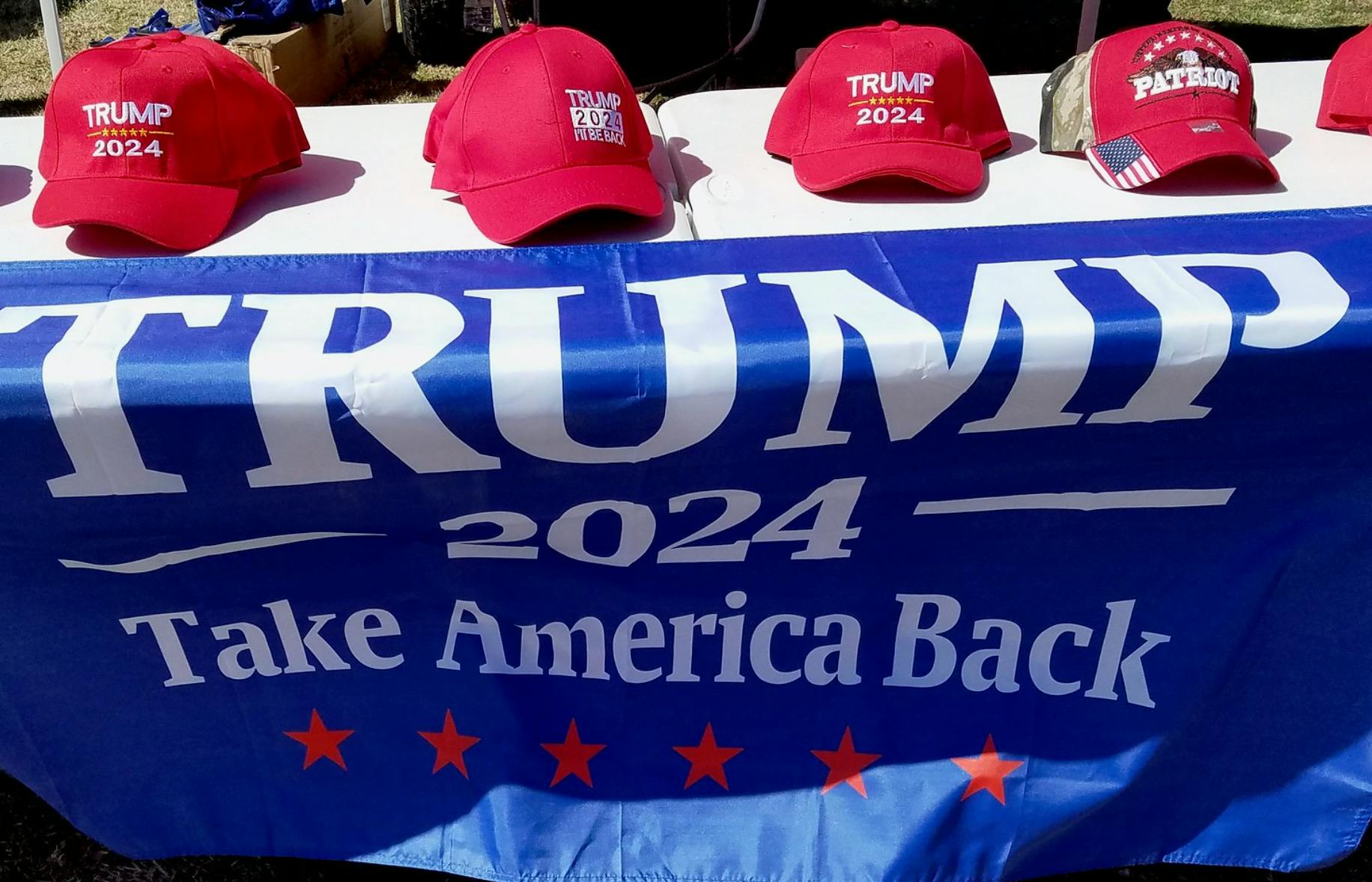 Donald Trump 2024 election campaign materials.