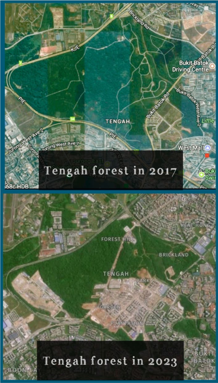 Tengah in 2017 compared to 2022